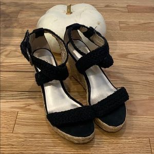 Black Strappy Wedges